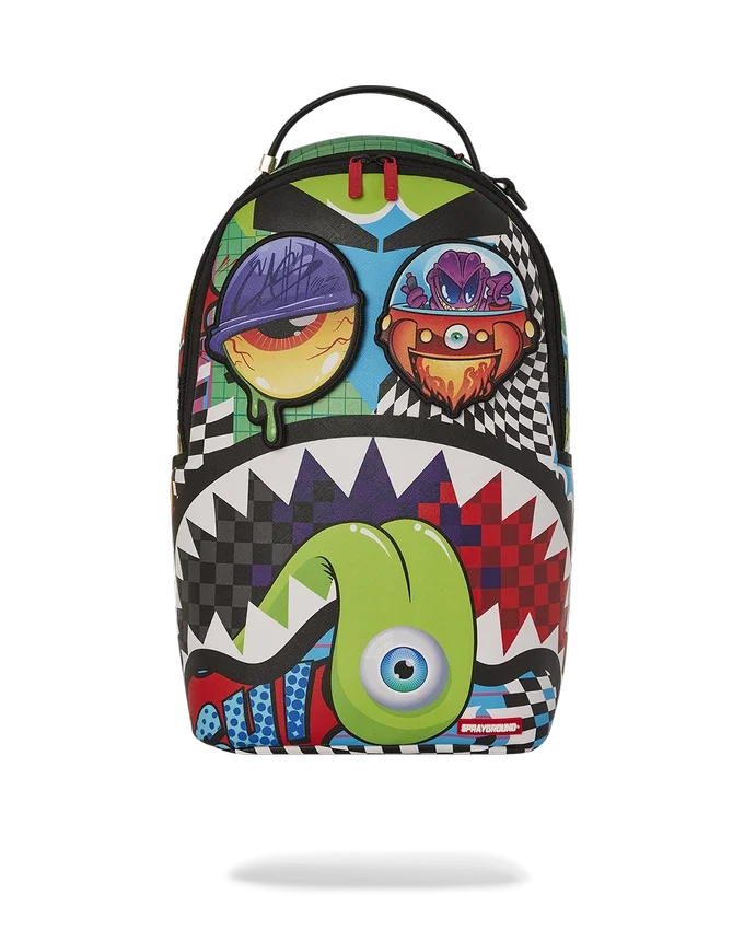 Mochila PSYCHO WORLD OF FUN (CON PARCHOS PARA LOS OJOS DE VELCRO DESMONTABLES)
