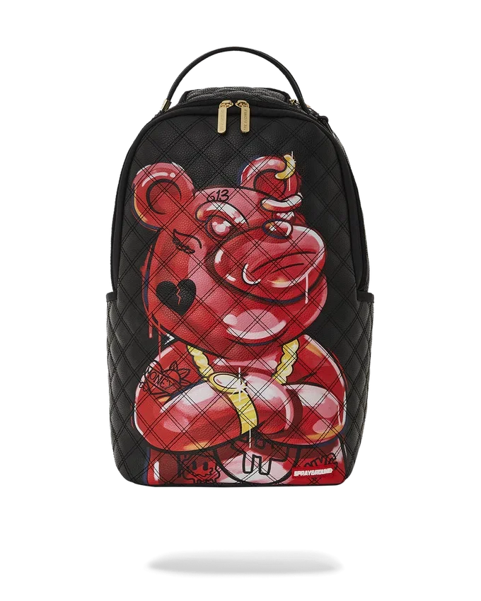 Mochila QUILT CON OSO DIABLO PINTADO A MANO (DLXV)