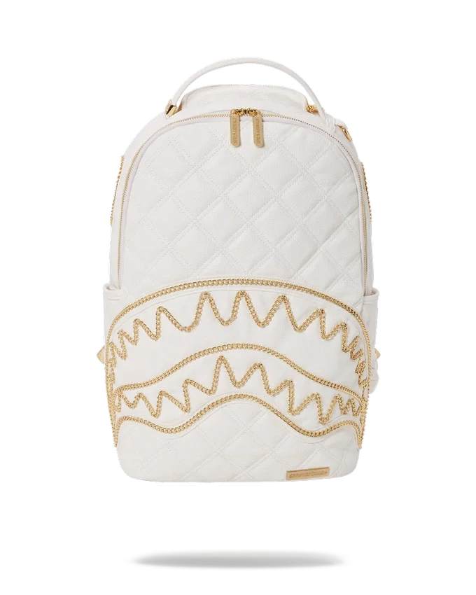 MOCHILA RIVIERA LE BLANC CON CADENA DORADA «Shark» (DLXV)