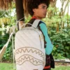 MOCHILA RIVIERA LE BLANC CON CADENA DORADA «Shark» (DLXV)