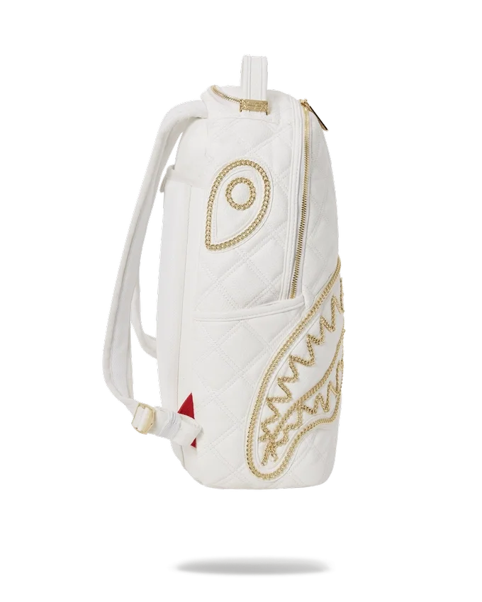 MOCHILA RIVIERA LE BLANC CON CADENA DORADA «Shark» (DLXV)