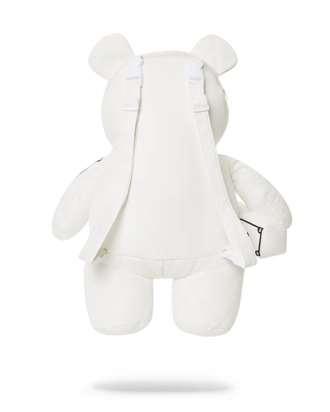 Mochila RIVIERA LE BLANC CON CADENA DORADA Y OSITO DE PELUCHE