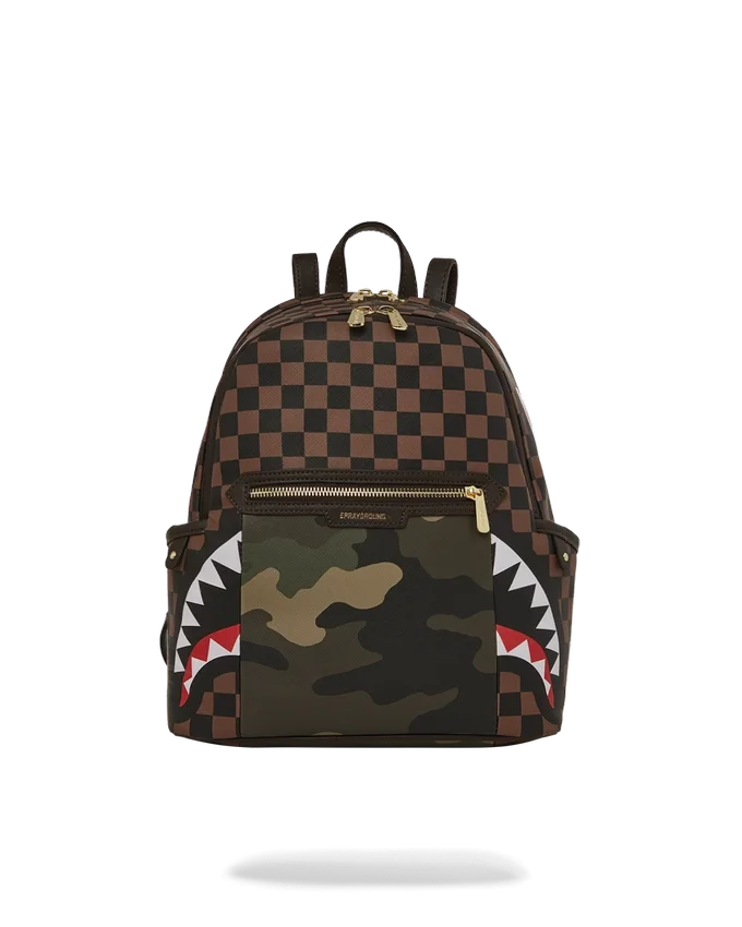 MOCHILA SAVAGE «SHARKS IN PARIS» CON BOLSILLO EXTERIOR CON CREMALLERA DORADA