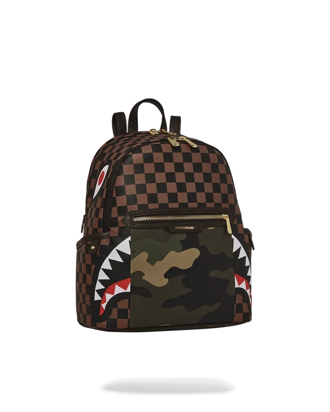 MOCHILA SAVAGE «SHARKS IN PARIS» CON BOLSILLO EXTERIOR CON CREMALLERA DORADA