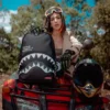 Mochila Shark Central en tonos de gris (DLXV)