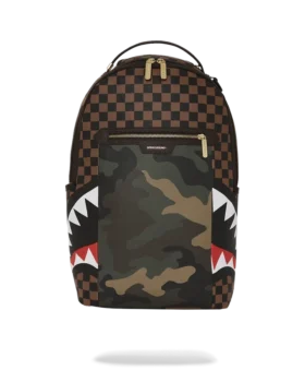 MOCHILA «SHARKS IN PARIS» CON BOLSILLO EXTERIOR CON CREMALLERA DORADA (DLXV)