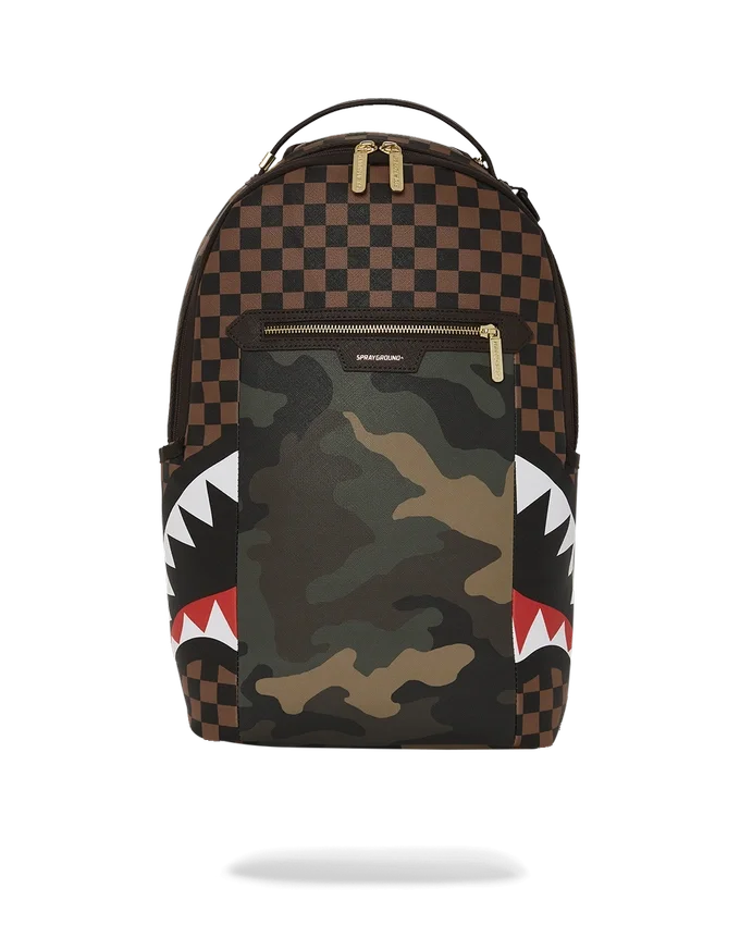 MOCHILA «SHARKS IN PARIS» CON BOLSILLO EXTERIOR CON CREMALLERA DORADA (DLXV)