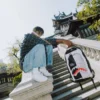 Mochila «Sharks in Paris» con ilusión óptica de «Bolsa sobre bolsa»