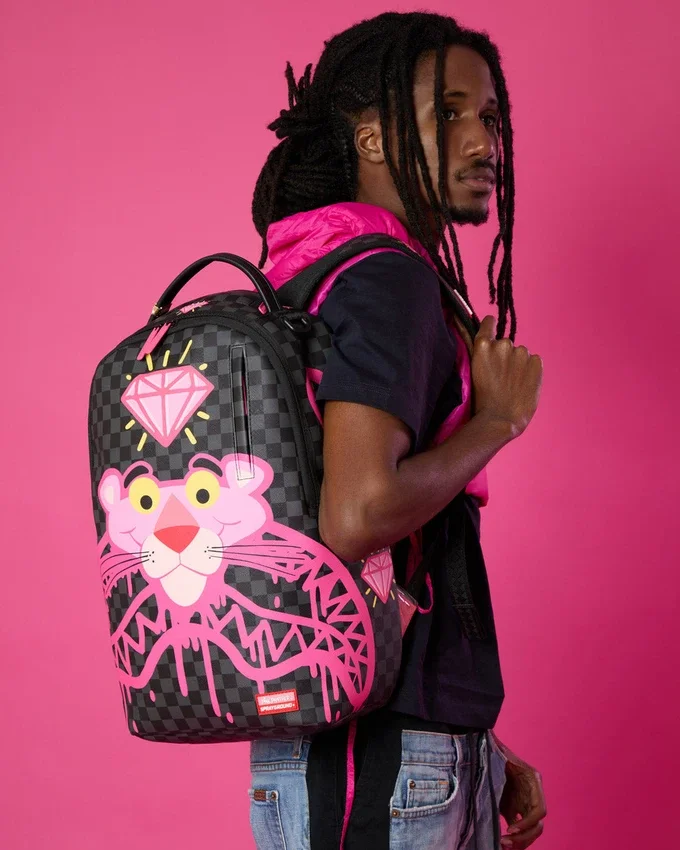 Mochila TIBURÓN CON DIAMANTES DE LA PANTERA ROSA