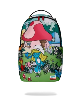 Mochilas de los Pitufos en el Jardín