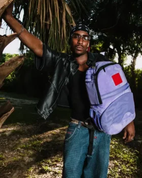 ¡¡¡NO PUEDE SER!!! UNA MOCHILA REVERSIBLE: DE TERCIOPELO MORADO A LA MOCHILA ORIGINAL «Sharks in Paris»