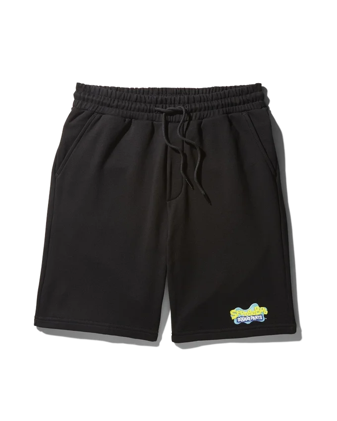 SHORTS DE PUNTO DE SPONGEBOB (NEGROS)