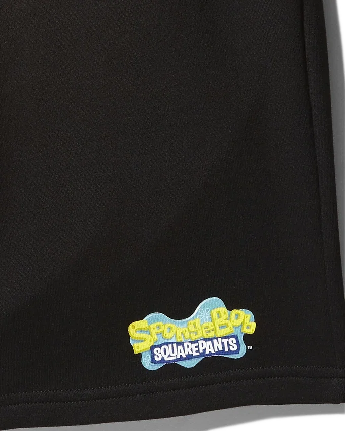 SHORTS DE PUNTO DE SPONGEBOB (NEGROS)