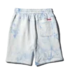 SHORTS DE TEJIDO TEÑIDOS AL ESTILO TIE-DYE (AZUL)