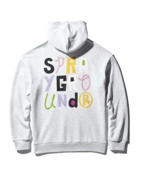 SUDADERA CON CAPUCHA DE SPONGEBOB (GRIS CLARO)
