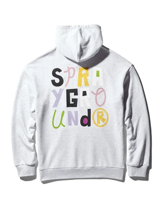 SUDADERA CON CAPUCHA DE SPONGEBOB (GRIS CLARO)