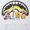 SUDADERA CON CAPUCHA DE SPONGEBOB (GRIS CLARO)