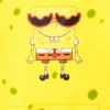 SUDADERA CON CAPUCHA DE SPONGEBOB «SPONGE» (AMARILLA)