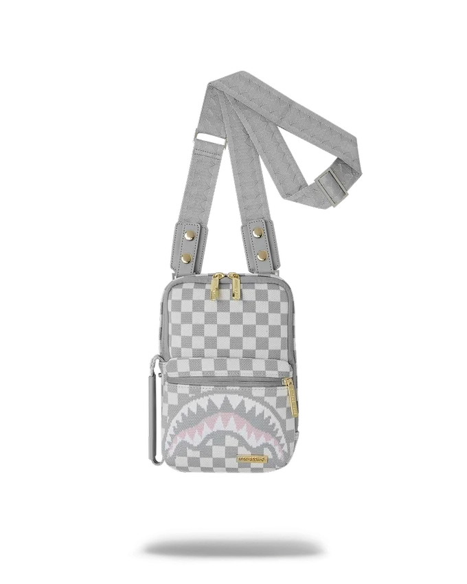 Tejido de tiburones en París en color crema, Bolsos Cruzados OG